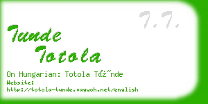 tunde totola business card